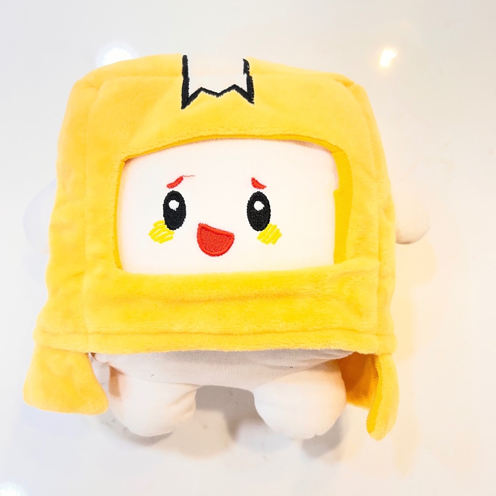 LankyBox Boxy Plush Toy with Removable Yellow Hood YouTube Collectible 8 inch